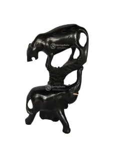Tembo na Chui Mtini/Elephant and Leopard on the Tree