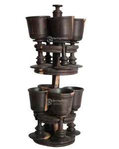 Wooden Wine Glass Set of 8