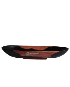 Sahani ya Mbao Nyeusi/Wooden Plate Black