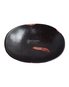 Sahani Ya Mbao Ndogo Nyeusi/  Wooden Plate Small Black