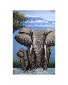 Drawing of Elephant and Calf